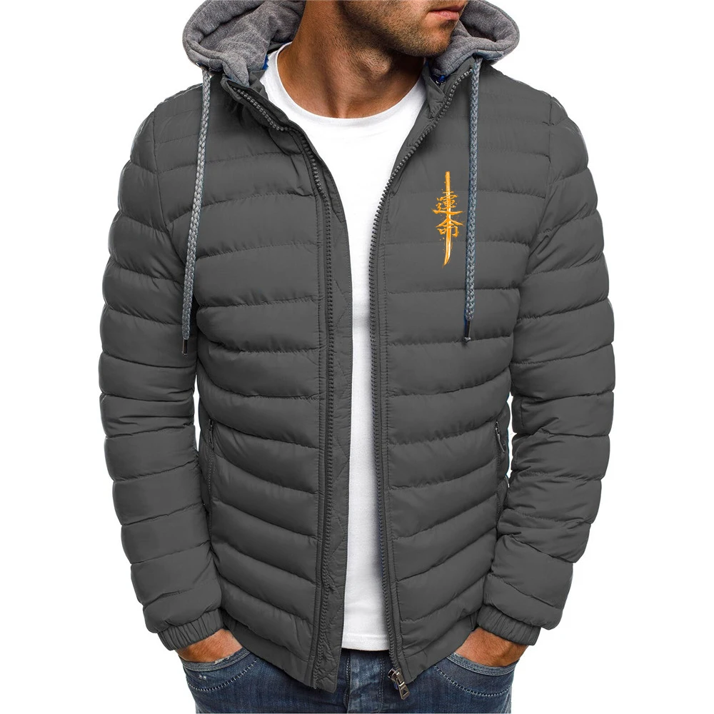 Cotton Padded Seven Color Hoodie Jacket for Men