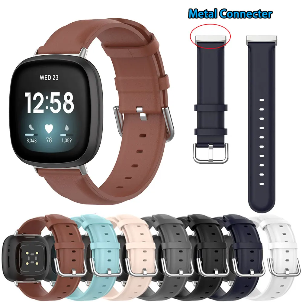 

Strap For Fitbit Versa 3 Versa3 Soft Leather Smartwatch Sport Watchband Bracelet Breathable Wrist Band Accessories Fitbit Sense
