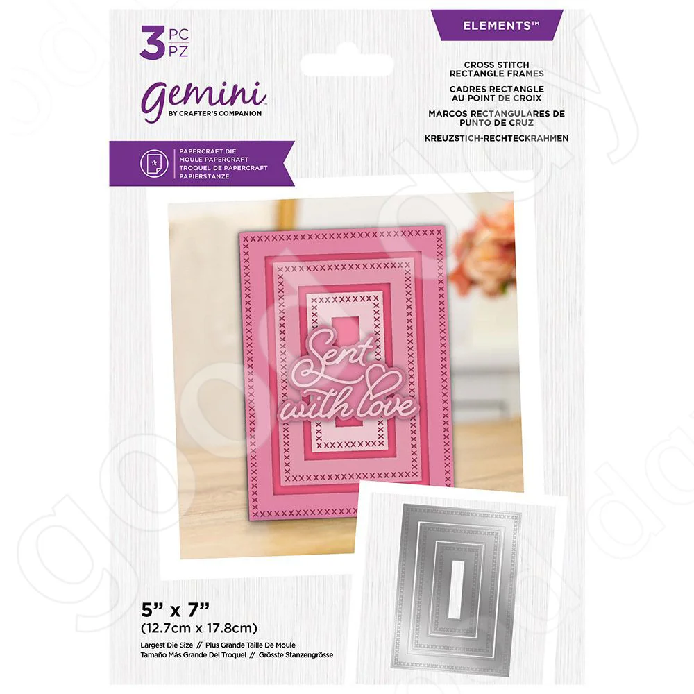 

2022 Arrival New Cross Stitch Rectangle Metal Cutting Dies Scrapbook Diary Decoration Embossing Template DIY Card Handmade