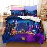 3D Print  Descendants 3 Duvet Cover Set HD Comforter Cover Bedclothes for Kids Bedding Sets Bedroom Decor 1