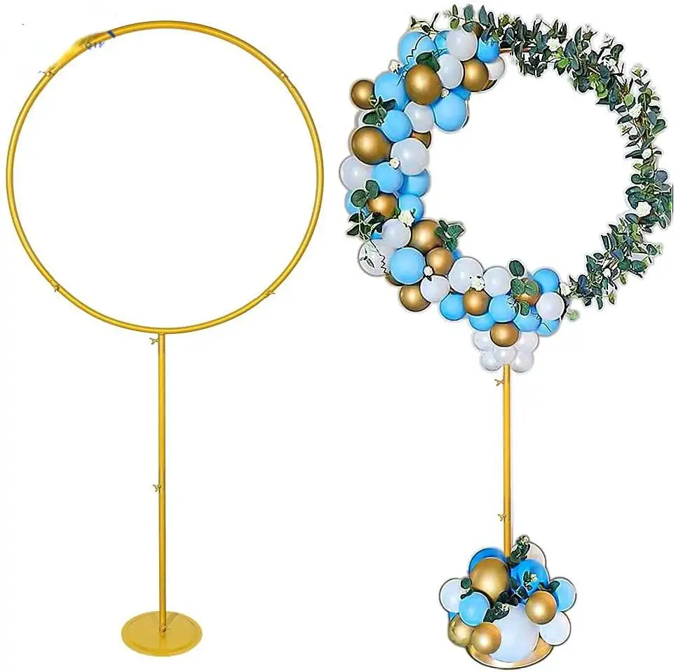 

170CM Baby Shower Birthday Party Table Centerpiece Backdrops Circle Balloon Arch Frame Flowers Stand Holder Kit Wedding Decor