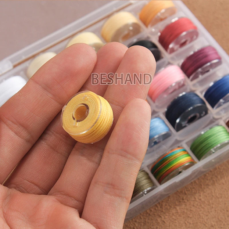 25 Colors/Round Wax Thread Polyester Thread Waxed Thread Box Set Woven Bracelet For Leather Craft Sewing DIY 0.45 0.55 0.65mm 5