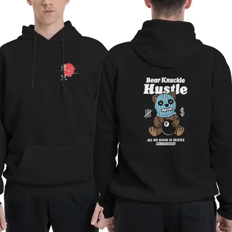 thumbnail image 1 of Bear Cartoon 2024 Nueva sudadera con capucha Riot Society con estampado de doble cara Sudadera unisex Sudadera con capucha de manga larga talla S-2XL, 1 of 5