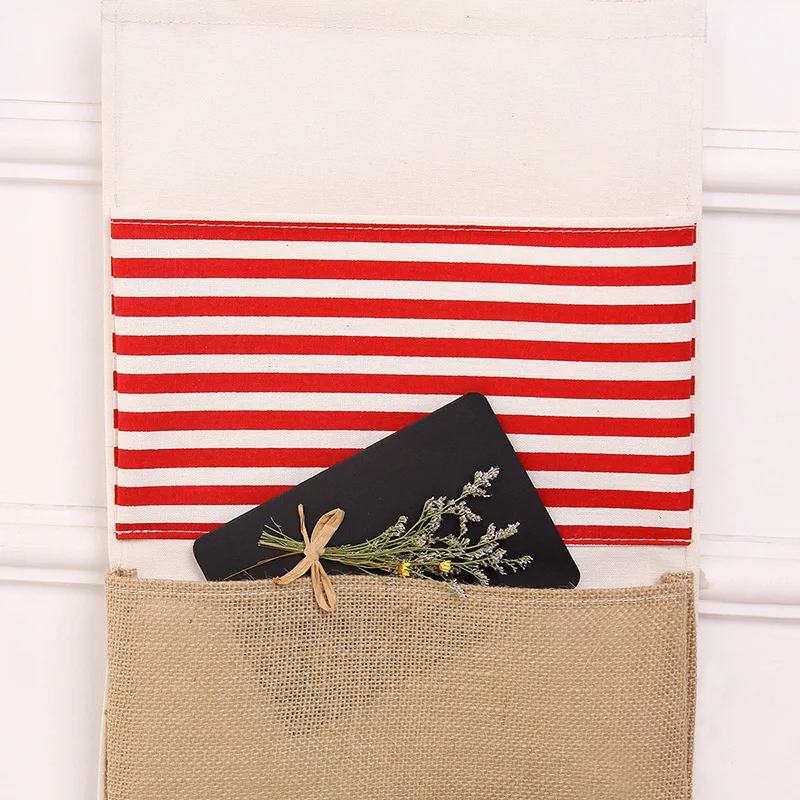 3 Large Pockets Wall Hanging Storage Bag Fabric Pouch Multilayer Closet Door Closet Storage Bag Organizer Home Cosmetics Toys 5