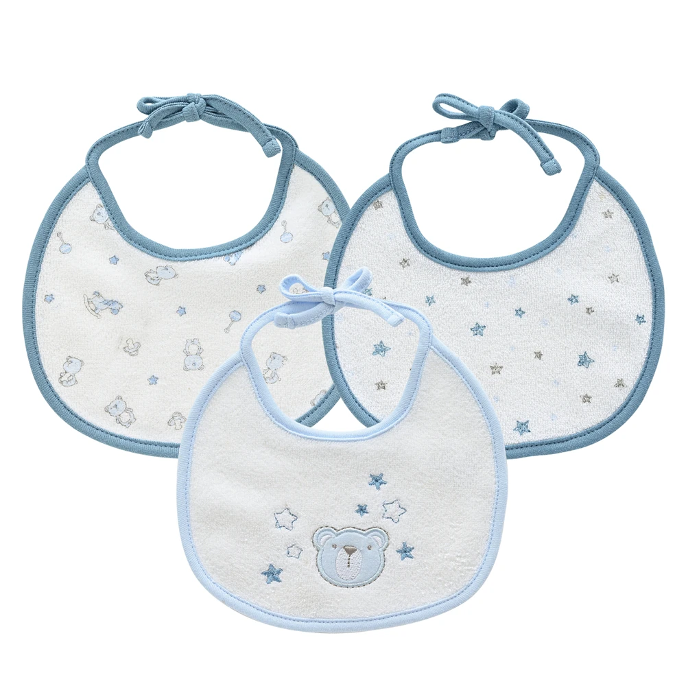 סט של 3 מפתחות לתינוקות מבד כותנה עם דמויות קרטון לתינוקות בנים ובנות מגבות רוקחות