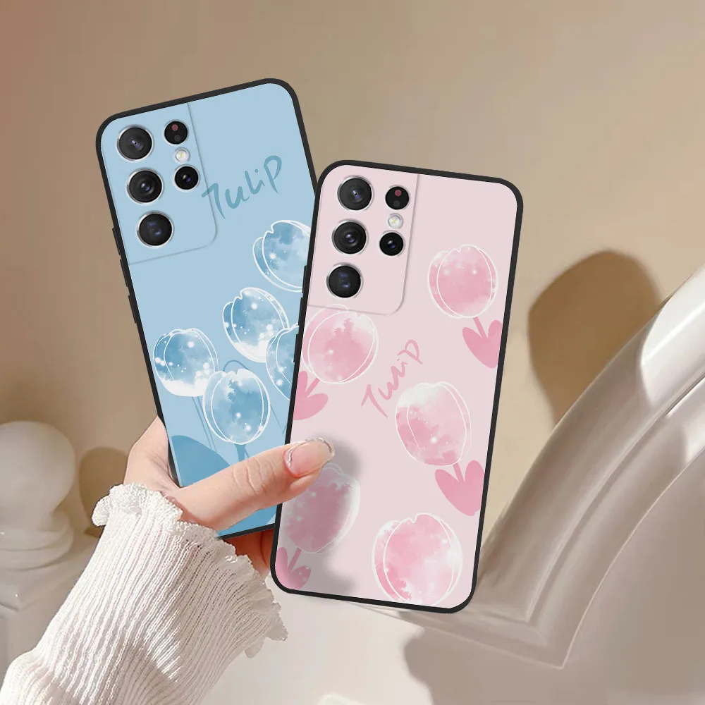 Per Samsung S21 Ultra Case S21 Plus Custodie Morbide In Tpu Flower Per Samsung Galaxy S21 Ultra 5G Cover S21 Fe 4G 5G Silicon Funda