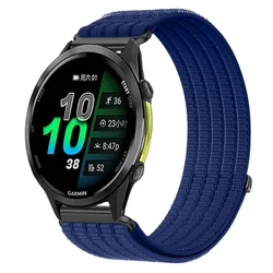 Durable Nylon Watch Strap, Adjustable Sports Band Bracelet - Garmin Active 6 5 (Dark blue)