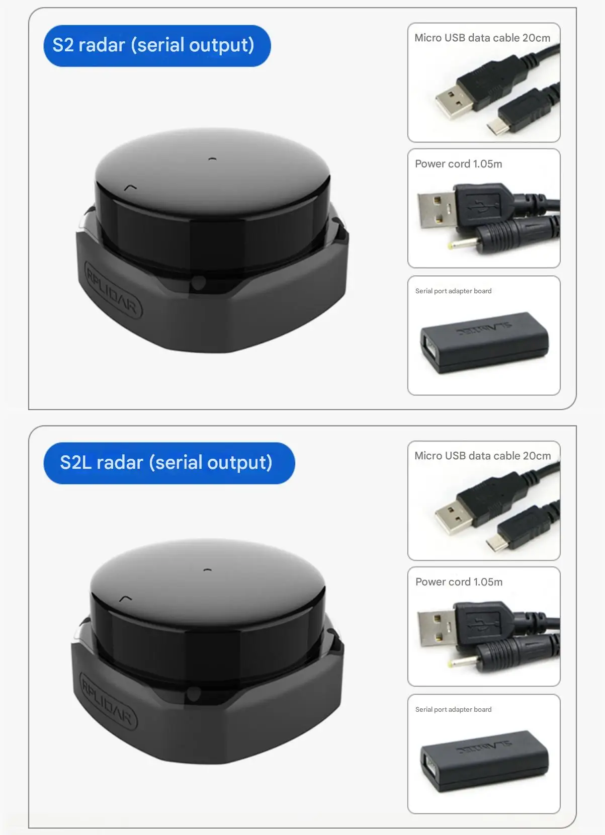 SLAMTEC A1, C1, S2 series LiDAR