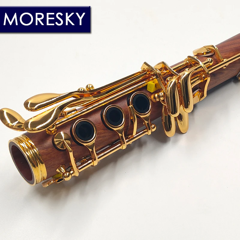 MORESKY Clarinet C Keys Redwood Klarnet Gold Plated MC681