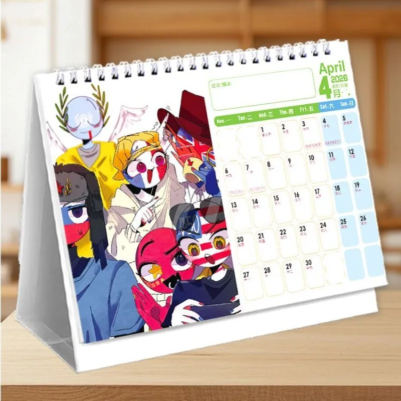 Countryhumans Merch Country Humans 책상 달력 2026년 1월-2027년 12월