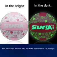 Size 5 Red Glow Volleyball No. 5 Glow In The Dark Fluorescent Shine Cool Personality Custom-made Gift Test Training 5 Volleyball 2