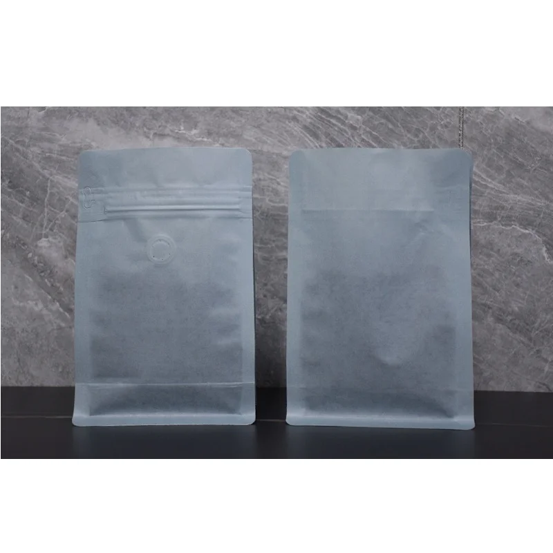 StoBag 컬러 코튼 페이퍼 커피 원두 가방, 밸브 밀봉 포장, 파우더 너트 보관용 재사용 파우치, 250g, 50 개