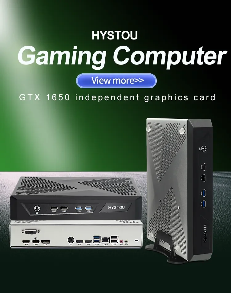 

HYSTOU Mini Gaming Computer Pc GT 11 Gen Core i7 i9 Equipped With NVIDIA GeForce GTX 1650 4GB GDDR5 On Desk Living Room Study