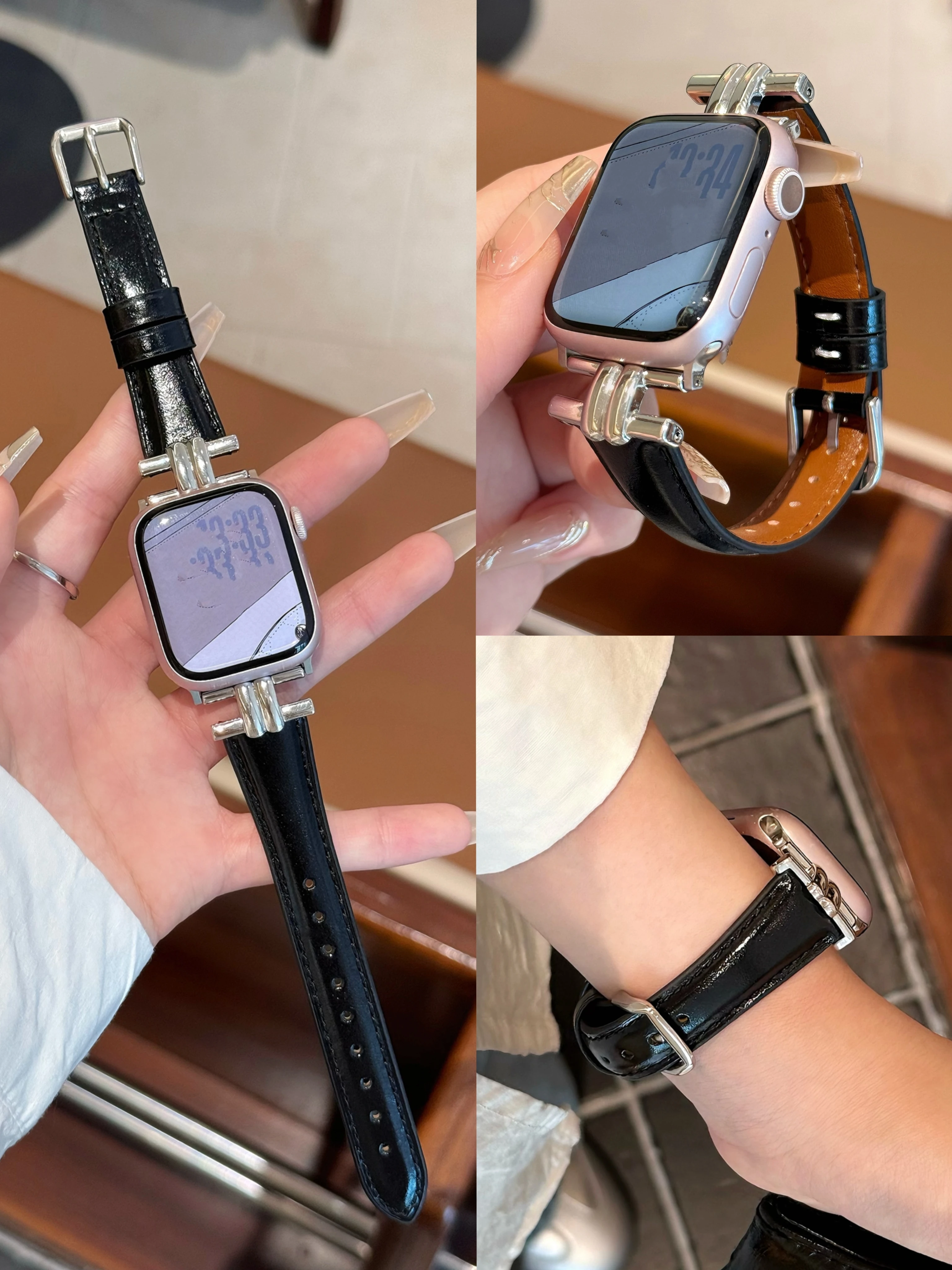 Elegant Leather Loop Luxury Watch Strap
