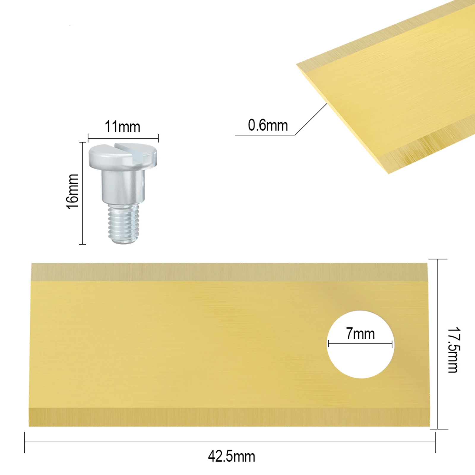 30Pcs Lawn Robot Blades Replacement Lawn Mower Blade for BIGMOW Diy Robot Cutting Machine and Tools 42.5*17.5*0.6Mm 3