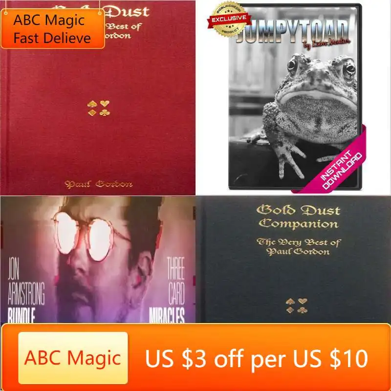

Gold Dust by Paul Gordon，Gold Dust Companion by Paul Gordon，Jon Armstrong Close-Up Magic Bundle，Jumpy Toad by Liam Montier