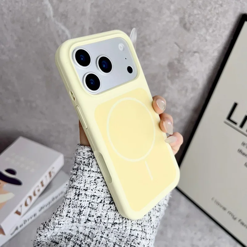 Premium Liquid Silicon MagSafe-Compatible Case with Wireless Charging Support