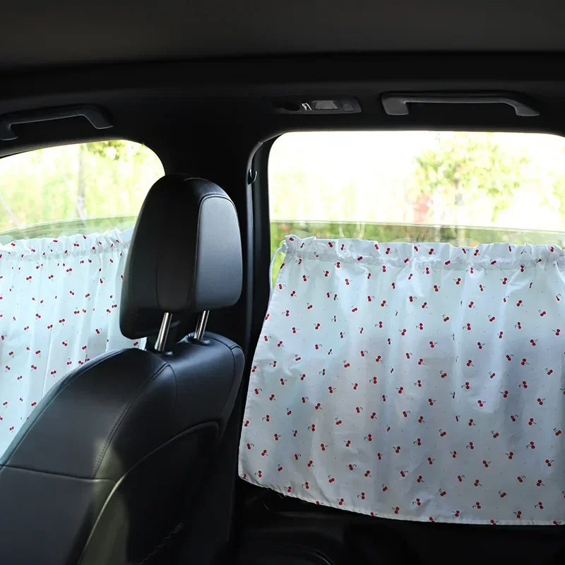 Suction Cup Curtain In The Car Window Sunshade Cover Cartoon Universal Side Window Sunshade UV Protection For Kid Baby Children 5