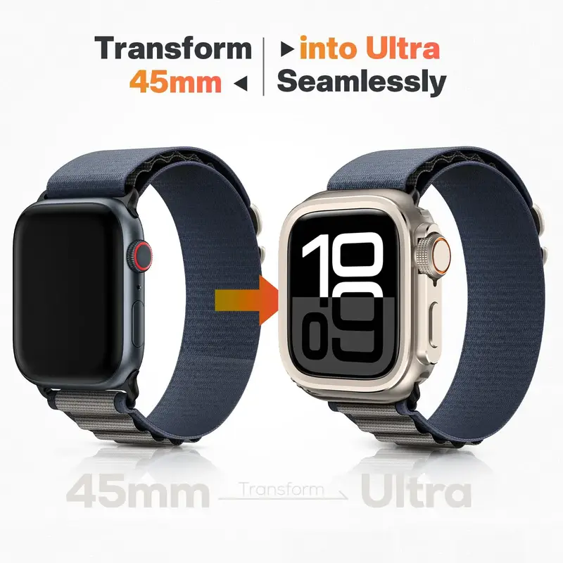 Metal Bumper Case For Apple Watch 46mm 45mm 44mm Protector Frame Cover For iWatch Series 11 10 9 8 7 6 5 Change To Ultra 3 49mm - Image 2