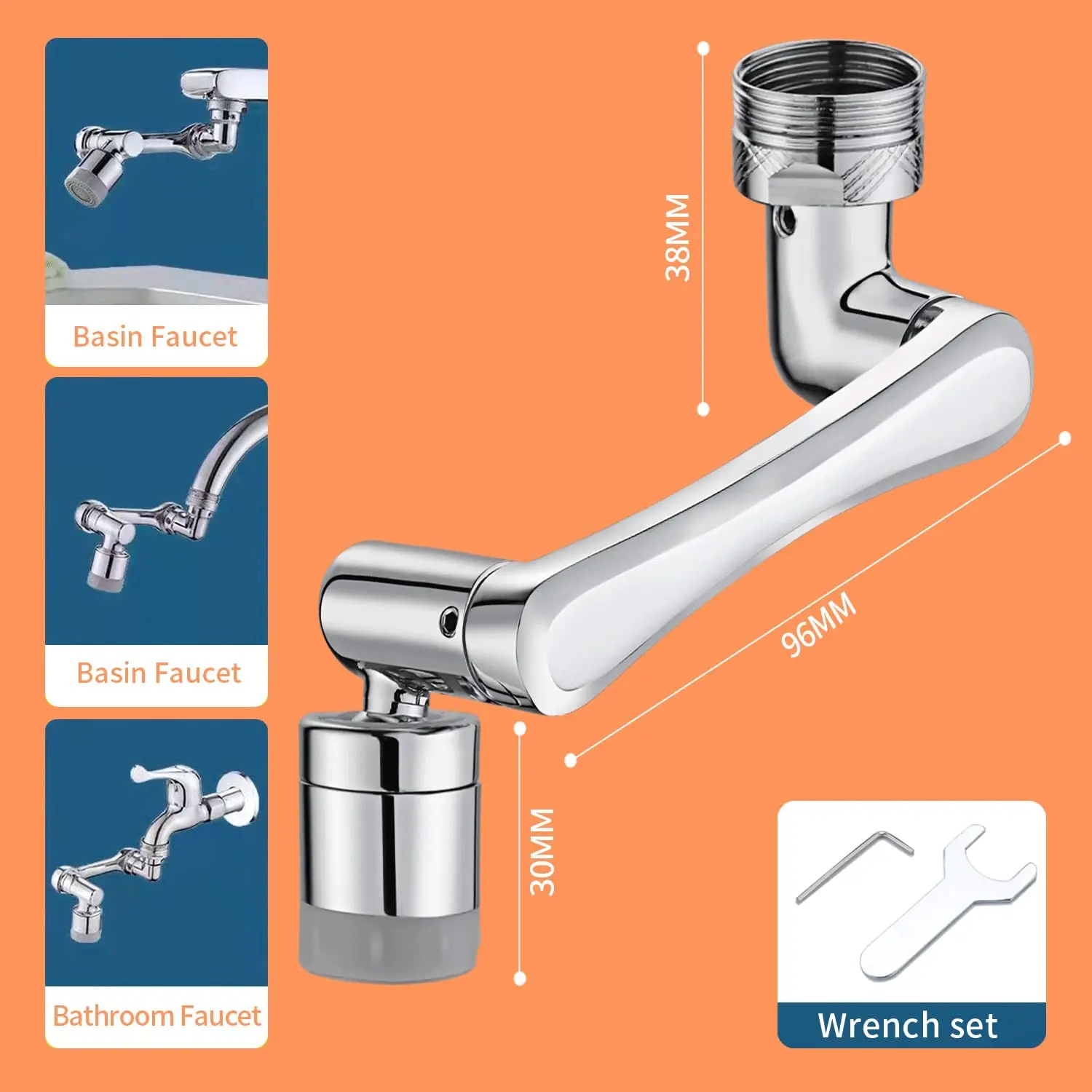 Two Modes Copper Universal Faucet Aerator Extender Anti Splash Filter Faucet Bubbler Nozzle Adaptor Kitchen Saving Water Spraye