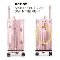 1PC PVC Luggage Cover Transparent For Travel Protective Luggage Case With Handle Dustproof Waterproof Practical Design 5