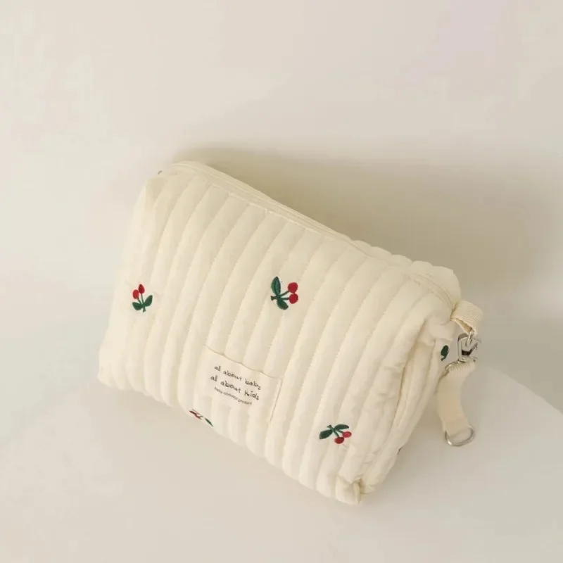 Quilted Portable Diaper Caddy Organizer - Stylish Baby Changing Bag & Accessories Storage