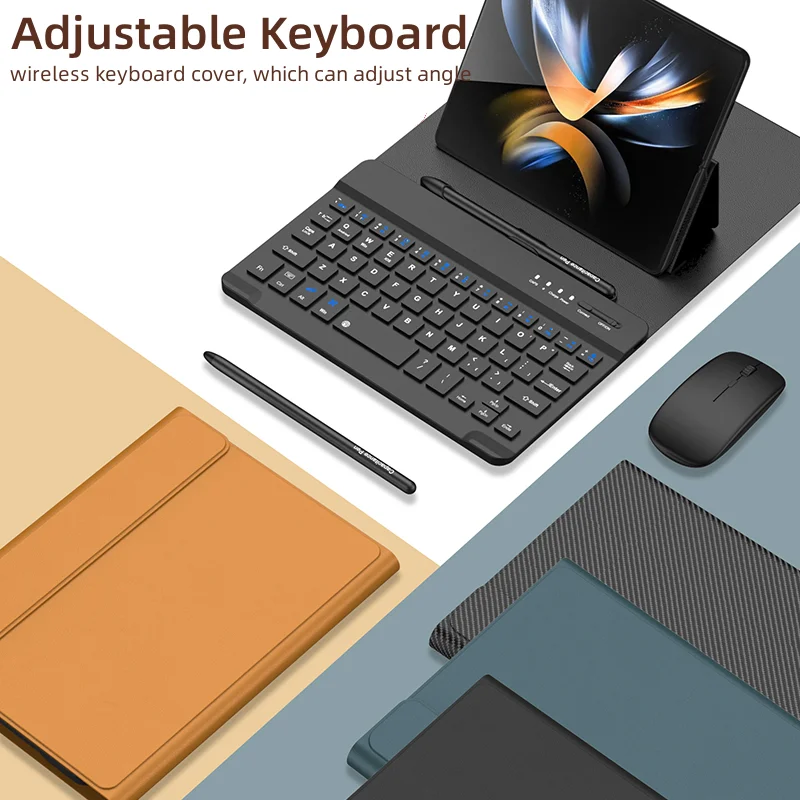Bluetooth Keyboard Leather Cover for Samsung Galaxy Z Fold