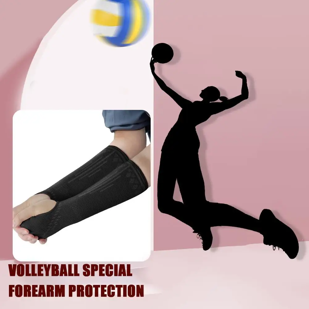 1pair Volleyball Padded Passing Forearm Hitting Sleeves Arm Sleeves And Wrist Support With Protection Pad For Girl Boy Adult volleyball arm sleeves