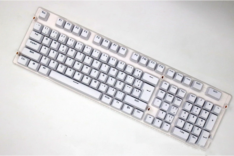 Backlit Minimalismo Key Caps, 108 Chaves, ABS,