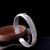 Retro hand-made design“Ghost Night Walk” skeleton bangle man retro domineering creative opening wide bangle 4