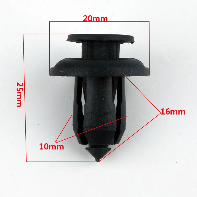 20 Clip Fermo In Plastica Per Parafango E Paraurti Auto - Adatte Per Nissan, Diametro Foro 8mm, Colore Nero