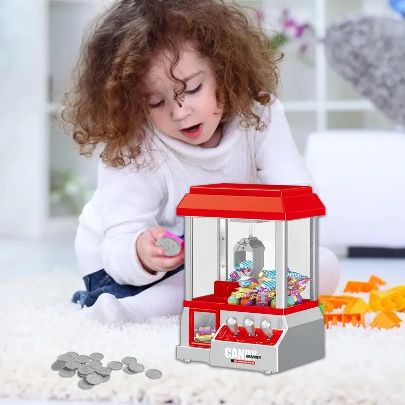 Mini Claw Machine Arcade Mini Toy Grabber Machine For Kids Electronic Mini Candy And Toy Grabber Dispenser With Sound & 24 Game 3