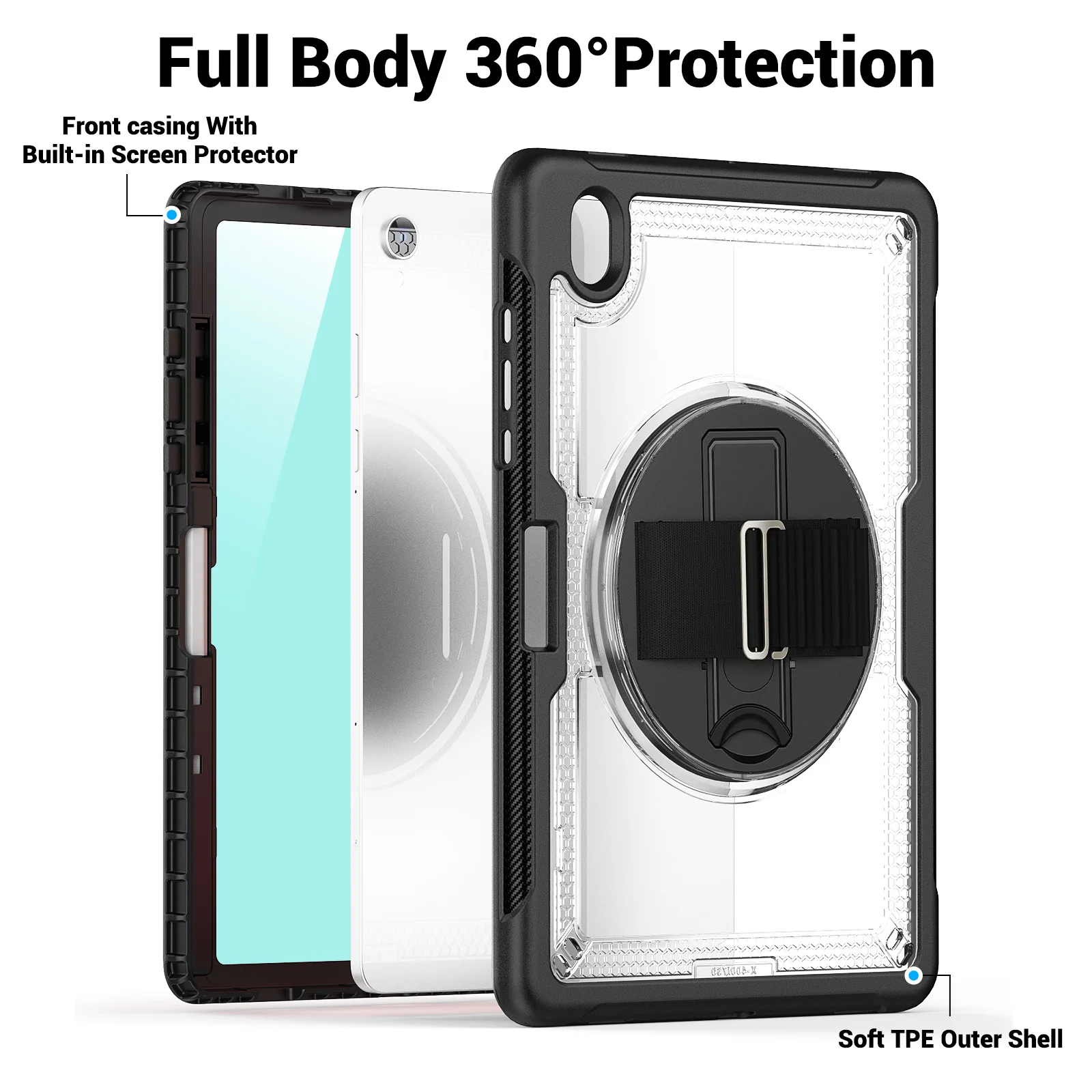 Shockproof Safe Hybrid Stand Tablet Cover