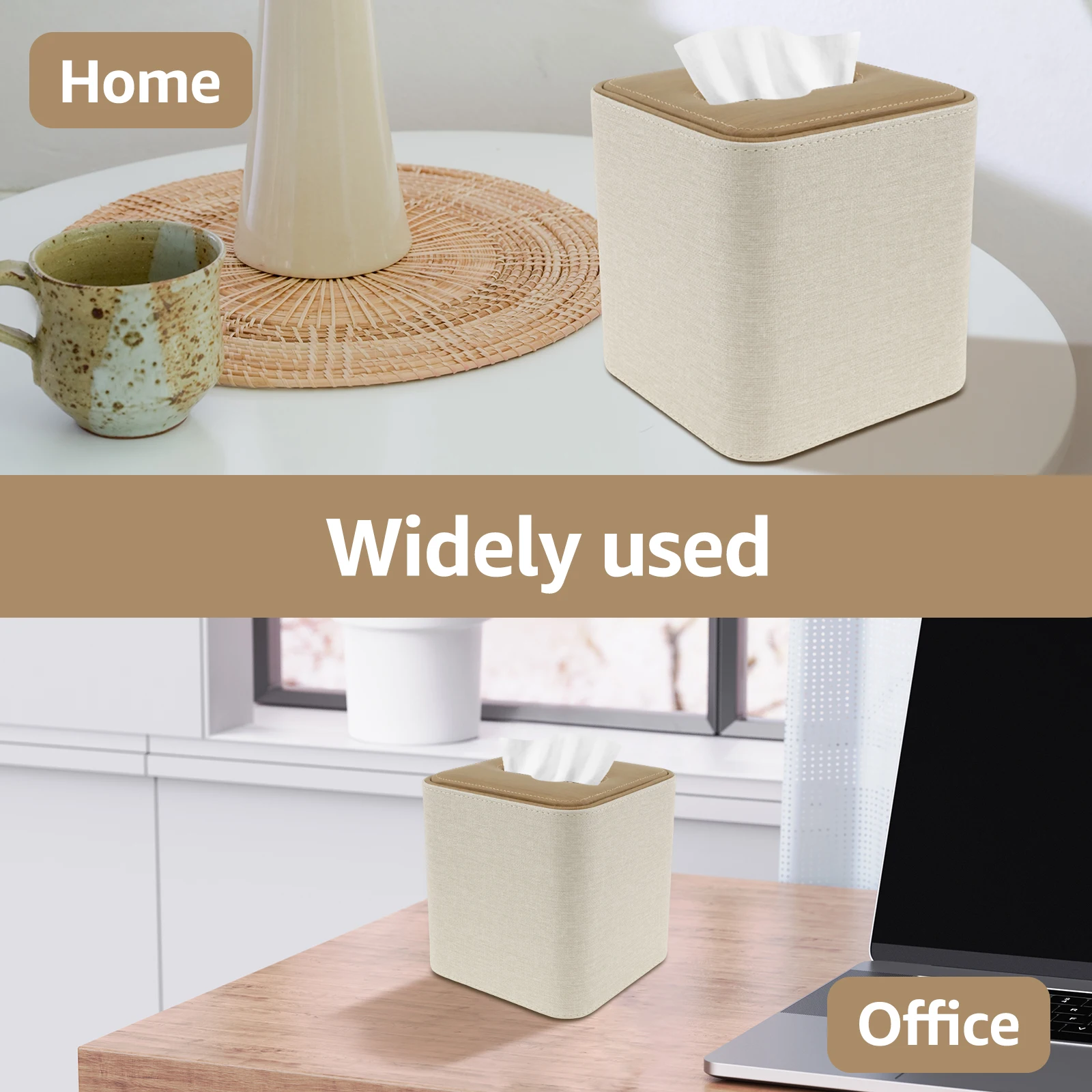 Tissue Box PU Leather Square Paper Container Napkin Holder Storage Home Table Decoration for Bathrooms tissue box,tissue dispenser,napkin holder