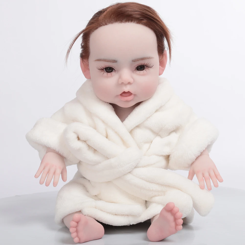 45cm Full Solid Platinum Silicone Reborn  Lifelike Painted Full Silicone  Doll - 45cm - Aliexpress