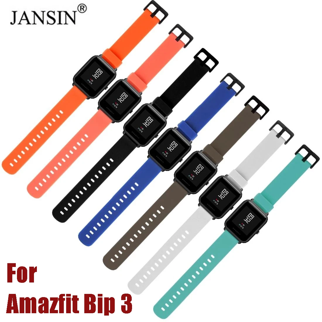 

Ремешок силиконовый для Amazfit Bip 3/Bip 3 Pro, мягкий спортивный браслет для Amazfit Bip 3, быстросъемный браслет, аксессуары для наручных часов, 20 мм