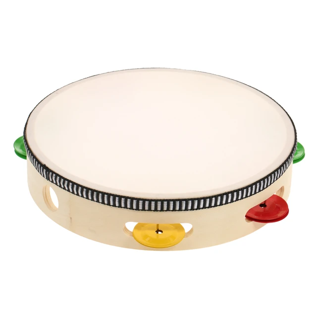 Tambourin en bois de 8 pouces, tambour à main, cloche, Instrument de  musique à Percussion, KTV éducatif, jeux de fête pour enfants - AliExpress