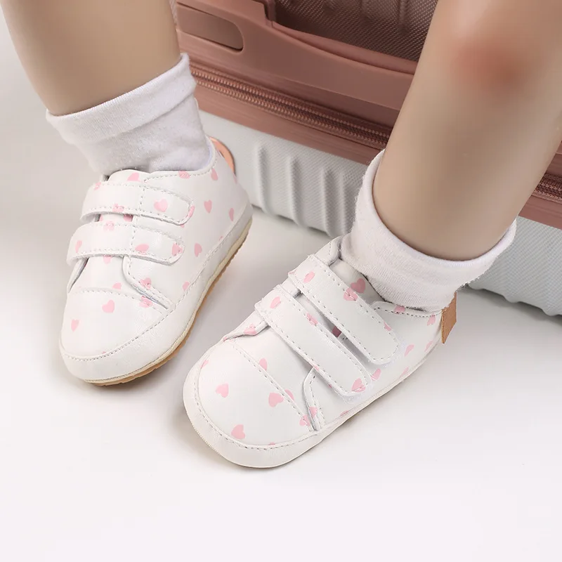 Sneakers shoes Baby Boy Girl Shoes PU Leather Sneakers Rubber Bottom Non-slip Lightweight First Walker Crib Shoes 0-18 Months