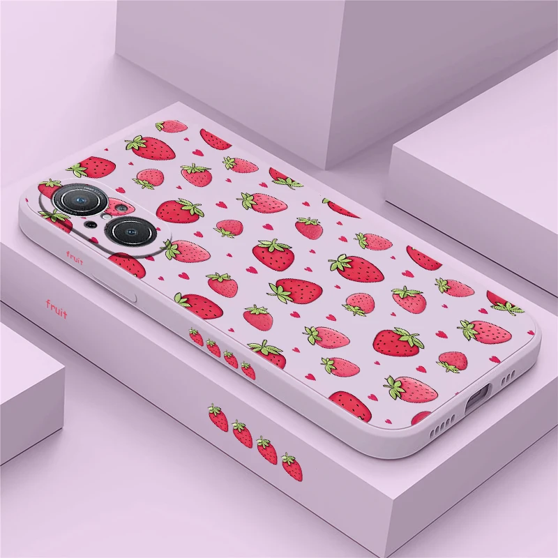 Strawberry Shockproof Matte Silicone Soft TPU Phone Case