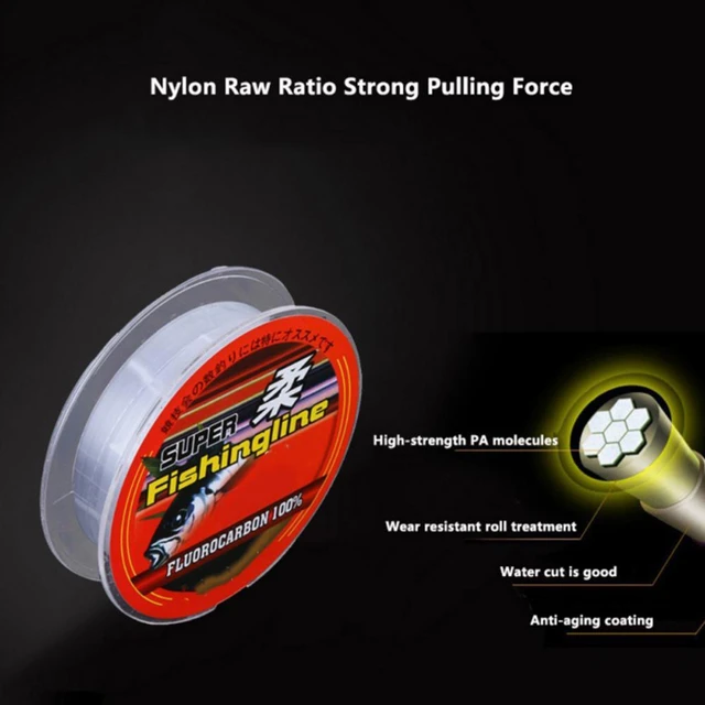 0.8-6LB 100m Nylon Fluorocarbon Fishing Line Super Strong Transparent  Multifilament Tackle Wire Strong Rope Cord Fishing Tackle - AliExpress