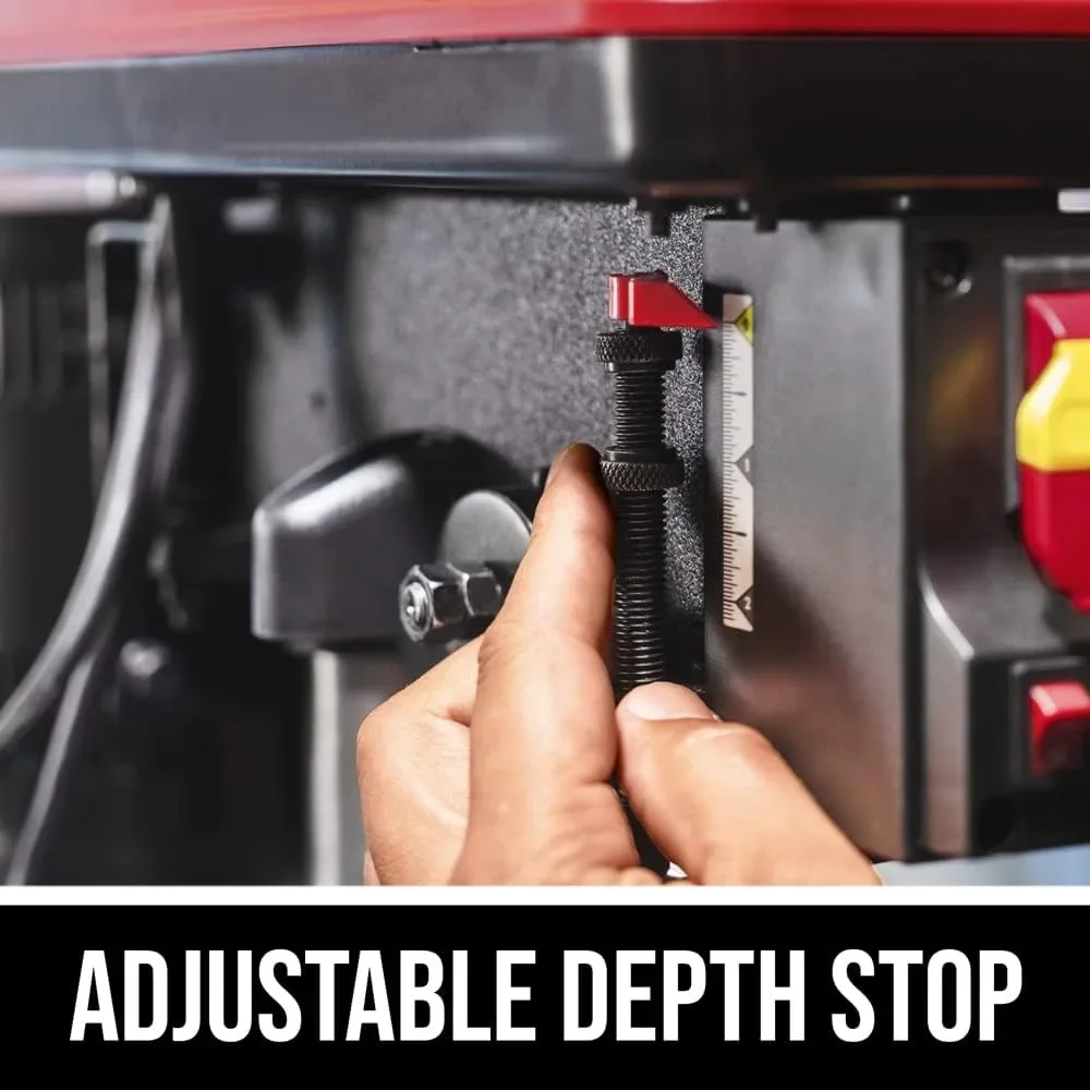 6.2 Amp 10 In. 5-Speed Benchtop Drill Press with Laser Alignment & Work Light - DP9505-00 5