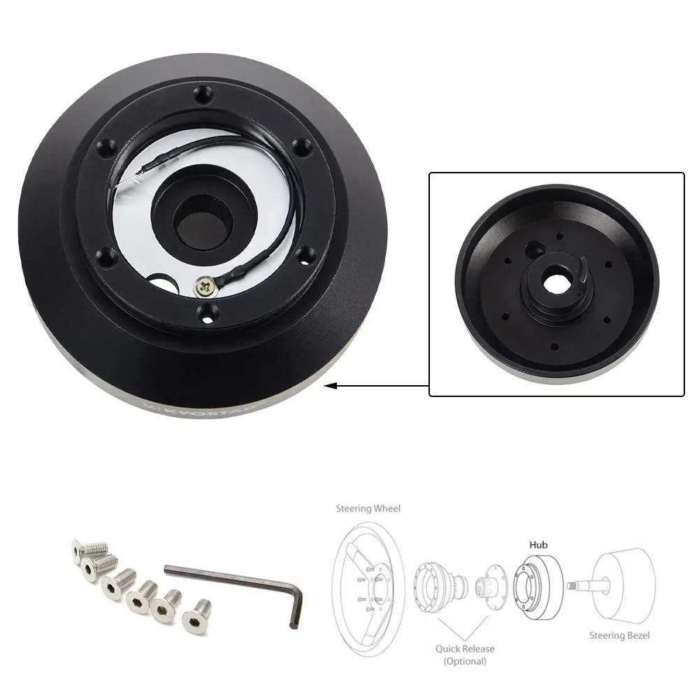 레이싱 카 스티어링 휠 숏 허브 어댑터 키트, BMW E30 3, 5 시리즈 318 325 528 M3 M5 84-90 KE30H 용, 6 볼트