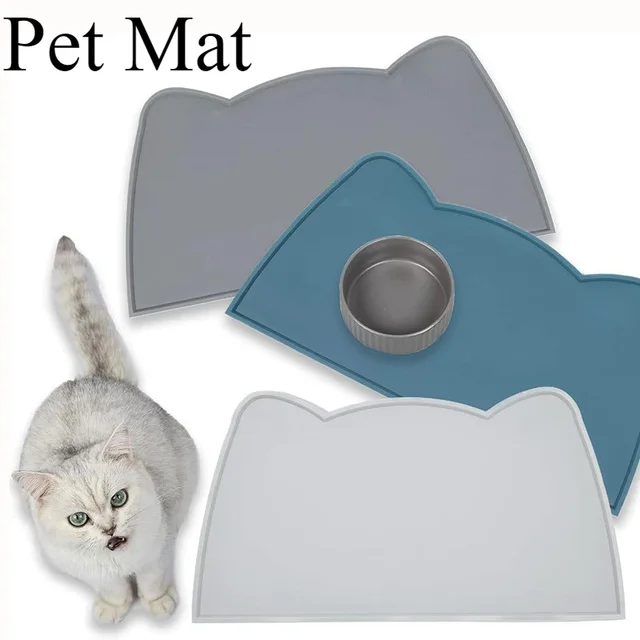 Tapis en silicone de qualité alimentaire pour chats et chiens, anti-salissure, facile à nettoyer, coussretours imperméable et anti-brûlure pour animaux de compagnie 1