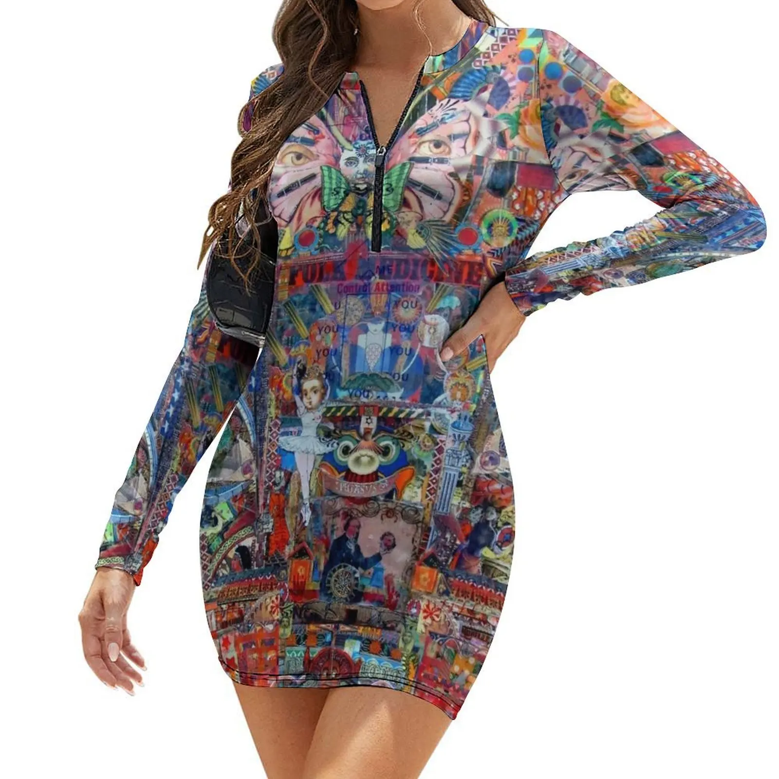 

Folk Medicine by Anne Grgich 2016 Long-Sleeve Bodycon Dress party dress women elegant luxury beach outfits for women