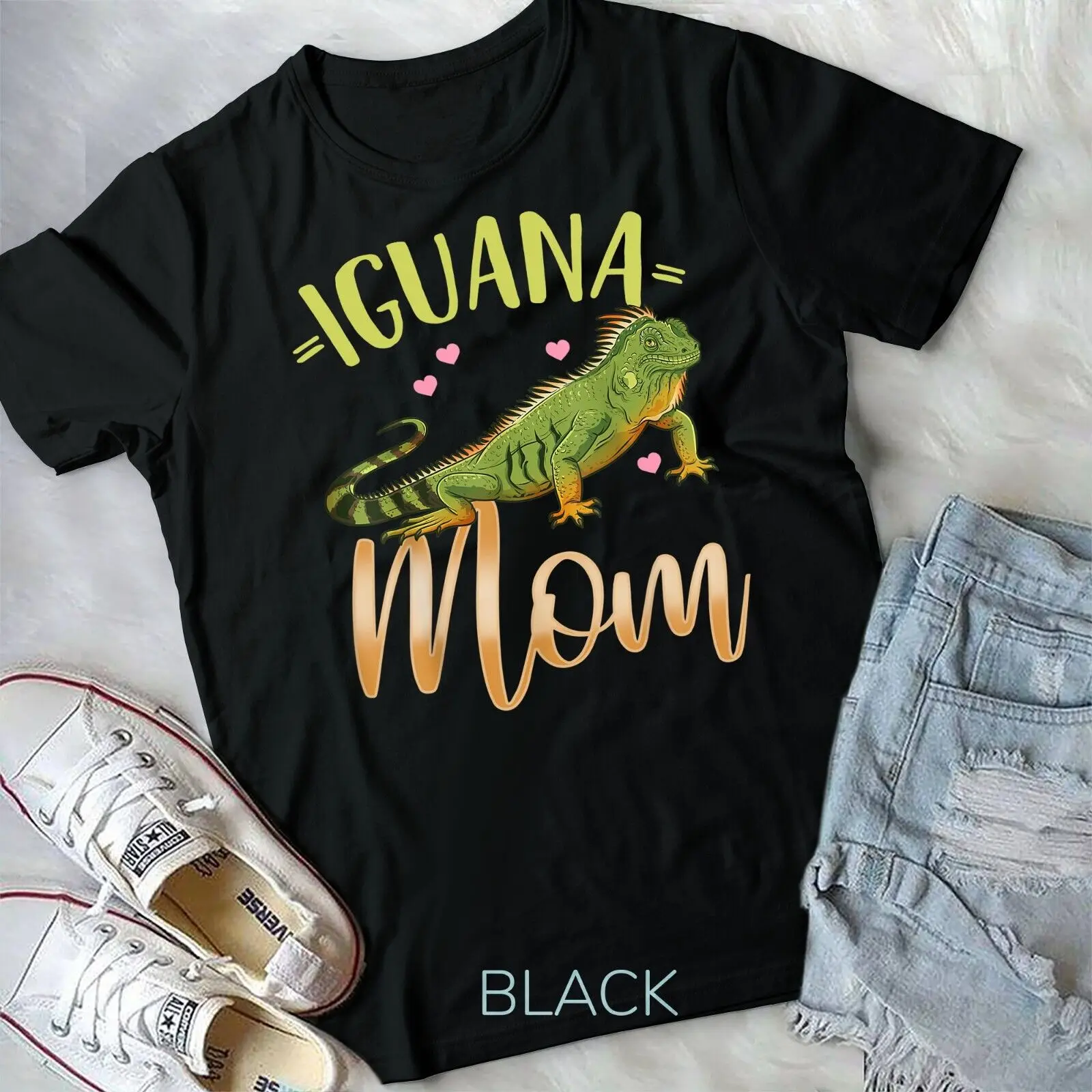 T-Shirt Unisex Iguana Mom Lizard Rettile