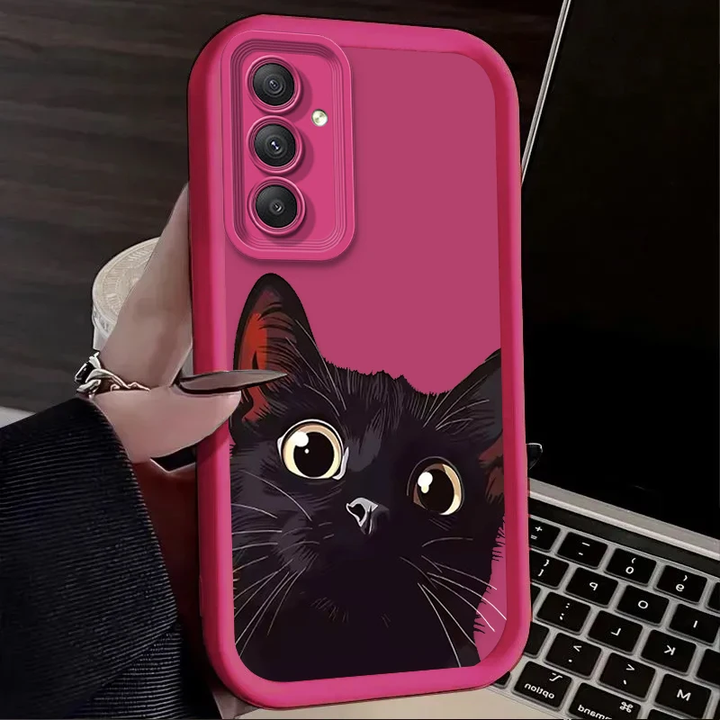 Chic Black Cat Pattern Phone Case Cover