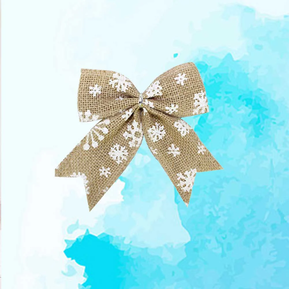 

10 шт., Рождественские декоративные венки в виде снежинок