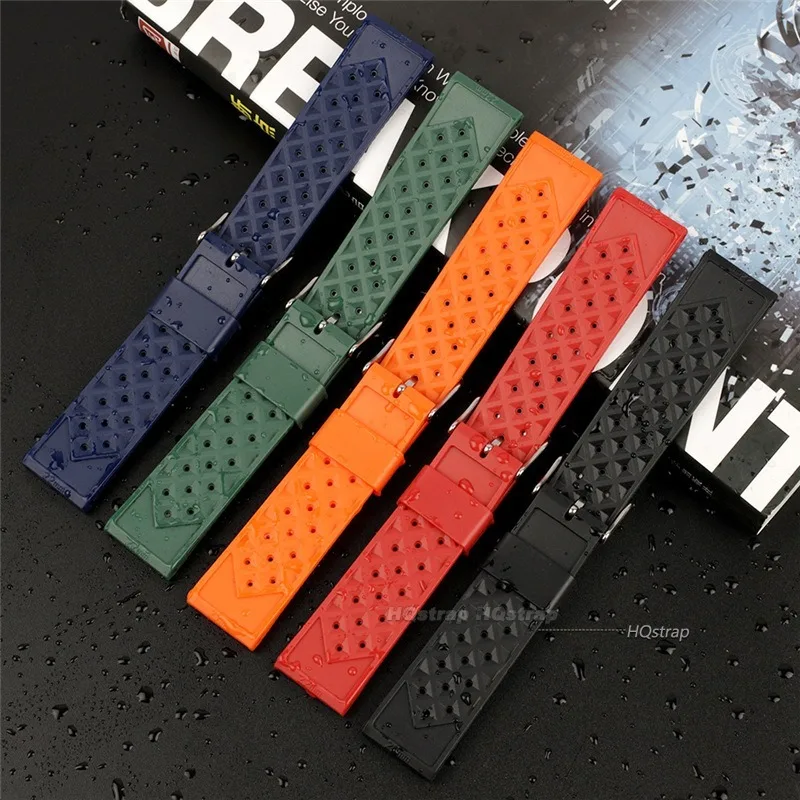 Tropic Waterproof Silicone Quick Release Watch Strap, 20mm/22mm