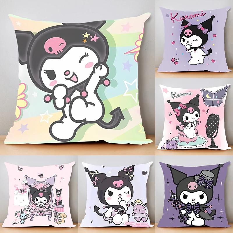 

home decor Pillow Cover Kulomi iving room bedroomo office car 45x45 Dakimakura Throw Pillows Square Pillowcase Girl style gift