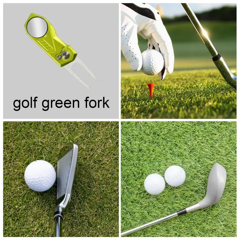 Metal Golf Divot Tools Golf Pop-up Divot Tool Green Fork Women Golf Play Equipment For Golf Club Golf Training Range Golf Course